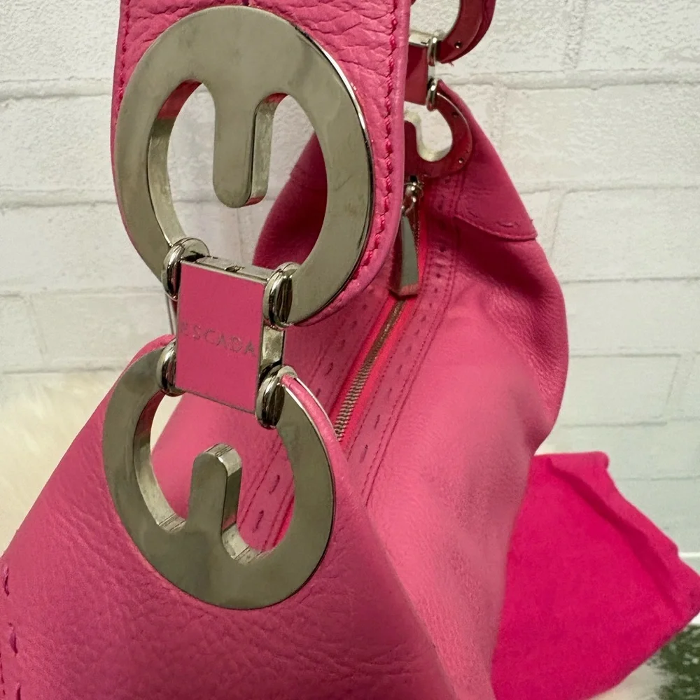 Escada Eluna Pink Leather Hobo Bag - Picture 9 of 11